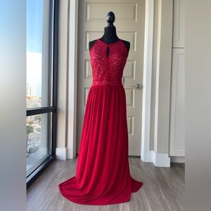 Ruby floor-length formal dress, size 18W